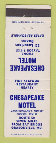 Matchbook Cover - Chesapeake Motel Grasonville MD