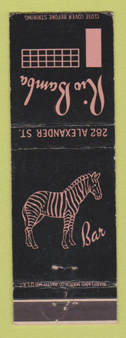 Matchbook Cover - Rio Bamba Bar Rochester NY WEAR