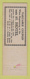 Matchbook Cover - 44th St Hotel New York City