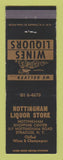 Matchbook Cover - Nottingham Liquor Store Syracuse NY