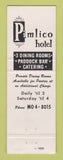 Matchbook Cover - Pimlico Hotel Baltimore MD