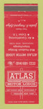 Matchbook Cover - Atlas Motor Lodge Highland NY