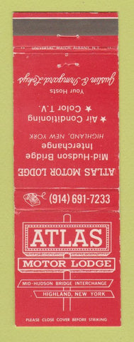 Matchbook Cover - Atlas Motor Lodge Highland NY