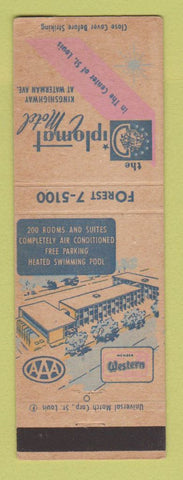 Matchbook Cover - Diplomat Motel St Louis MO Best Western