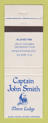 Matchbook Cover - Captain John Smith Motor Lodge Williamsburg VA
