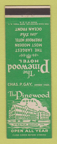 Matchbook Cover - Pinewood Hotel Virginia Beach VA