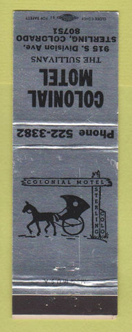 Matchbook Cover - Colonial Motel Sterling Colorado