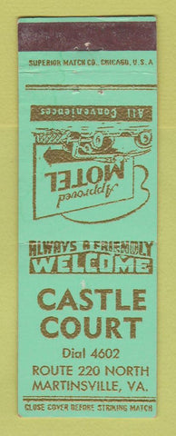 Matchbook Cover - Castle Court Motel Martinsville VA