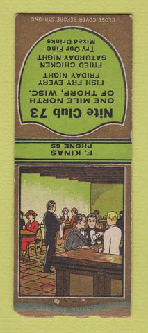 Matchbook Cover - Nite Club 73 Thorp WI BOBTAIL