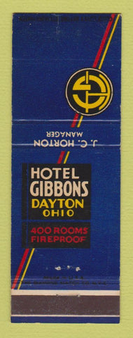 Matchbook Cover - Hotel Gibbons Dayton OH
