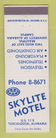 Matchbook Cover - Skylite Motel Tuscaloosa AL
