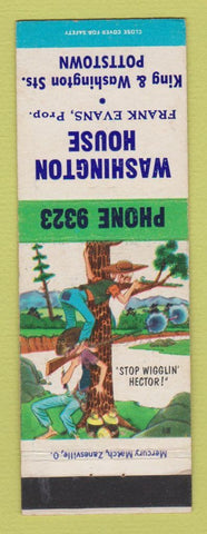Matchbook Cover - Washington House Pottstown PA hillbilly