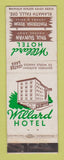 Matchbook Cover - Willard Hotel Klamath Falls OR WEAR