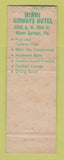 Matchbook Cover - Miami Airways Hotel Miami FL