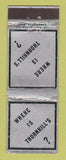 Matchbook Cover - Thornhill's Cafe Houston TX WEAR