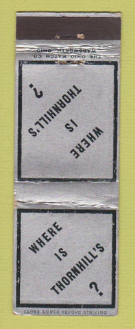 Matchbook Cover - Thornhill's Cafe Houston TX WEAR