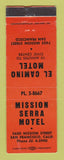 Matchbook Cover - Mission Serra Motel El Camino San Francisco CA