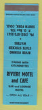 Matchbook Cover - Riviere Motel Cafe South Fork Colorado