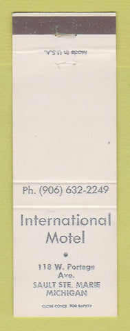 Matchbook Cover - International Motel Sault Ste Marie MI