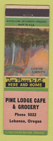 Matchbook Cover - Pine Lodge Cafe Grocery Lebanon OR