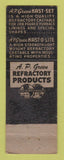 Matchbook Cover - AP Green Kast Set Refractory Castables Seattle WA EJ Bartells