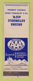 Matchbook Cover - Arizona Automobile Association Phoenix AZ AAA