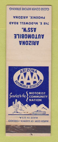 Matchbook Cover - Arizona Automobile Association Phoenix AZ AAA
