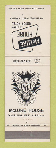 Matchbook Cover - McLure House Motor Hotel Wheeling WV