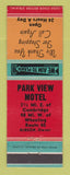 Matchbook Cover - Park View Motel Cambridge OH