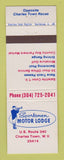 Matchbook Cover - Sportsmen Motor Lodge Charles Town WV