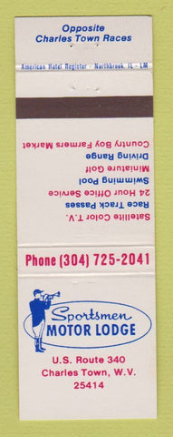 Matchbook Cover - Sportsmen Motor Lodge Charles Town WV