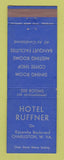 Matchbook Cover - Hotel Ruffner Charleston WV