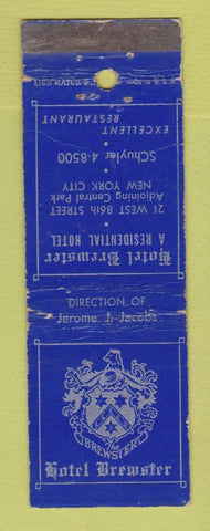 Matchbook Cover - Hotel Brewster New York City WORN
