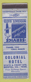 Matchbook Cover - Colonial Hotel Bristol VA TN