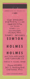 Matchbook Cover - Holmes Appliance Furniture Cheyenne WY SALMON