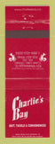 Matchbook Cover - Charlie's Bay Bait Tackle Curve Lake ON