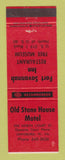 Matchbook Cover - Old Stone House Motel Lewisburg WV Fort Savannah Inn