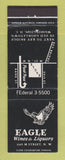Matchbook Cover - Eagle Wines Liquors Washington DC