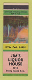 Matchbook Cover - Jim's Liquor House Chicago IL