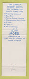 Matchbook Cover - Lake Motel Clarksville VA