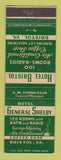 Matchbook Cover - Hotel Bristol VA General Shelby