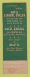 Matchbook Cover - Hotel Bristol VA General Shelby