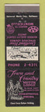 Matchbook Cover - Town and Country Motor Lodge Charlottesville VA