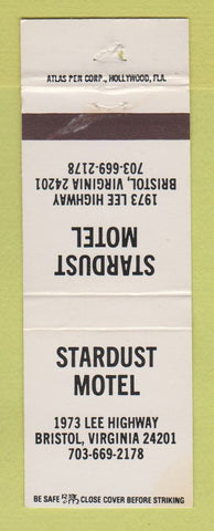 Matchbook Cover - Stardust Motel Bristol VA WEAR