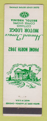 Matchbook Cover - Howard Terrace Motor Lodge Bristol VA