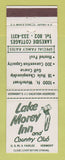 Matchbook Cover - Lake Morey Inn and Country Club Fairlee VT