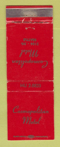 Matchbook Cover - Cosmpolitan Motel Seattle WA WEAR