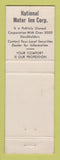 Matchbook Cover - National Motor Inn Madison WI