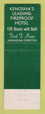 Matchbook Cover - Hotel Dayton Town Casino Kenosha WI