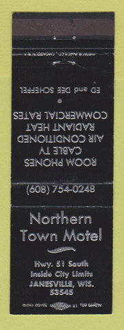 Matchbook Cover - Northern Town Motel Janesville WI